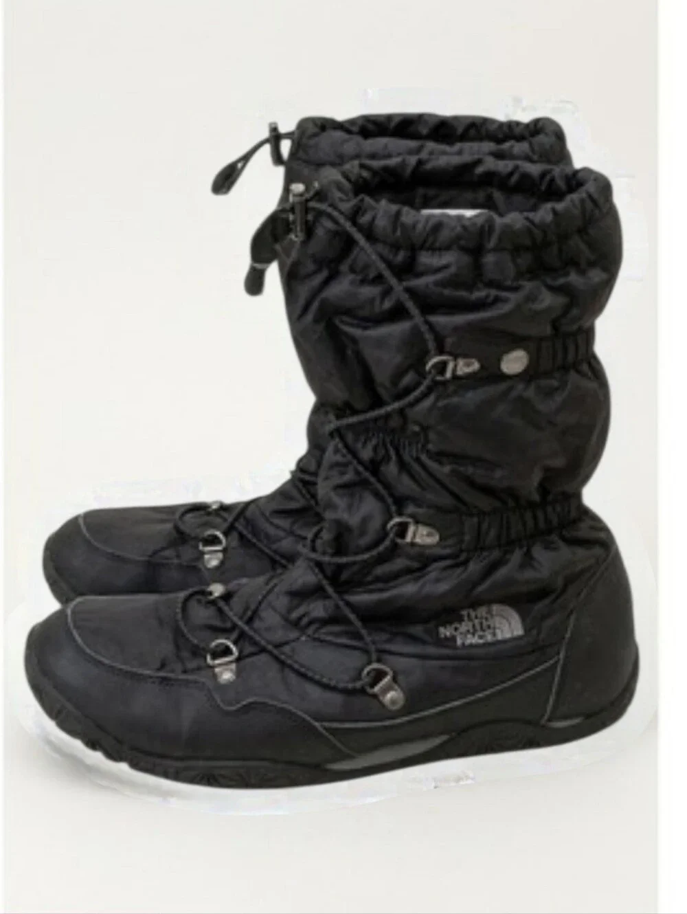 The North Face Ice Queen Quilted Winter Waterproof Snow Boots with Toggle Laces